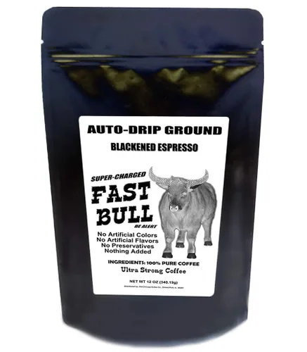 Fast Bull Café molido - El café más fuerte (molido automático por goteo)