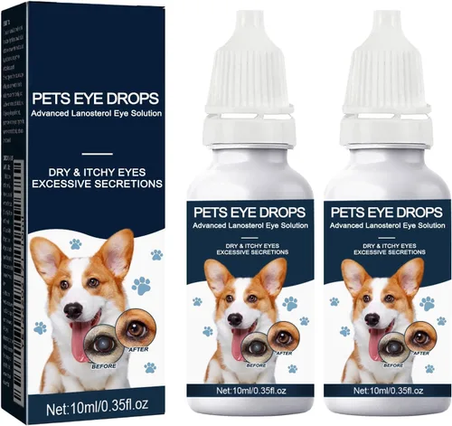 Gotas Para Cataratas Para Perros, Gotas Naturales Seguras Para Ojos De Perros Para Aliviar La Picazón, Irritación Y Sequedad Ocular, Mejora La