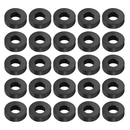 YOKIVE 300 Pcs Black Round Spacer, Not Threaded Washers with High Insulation Effect, Keep Height Consistent, Great for M3 Screws (ABS, 3.2mmx7mmx2mm)