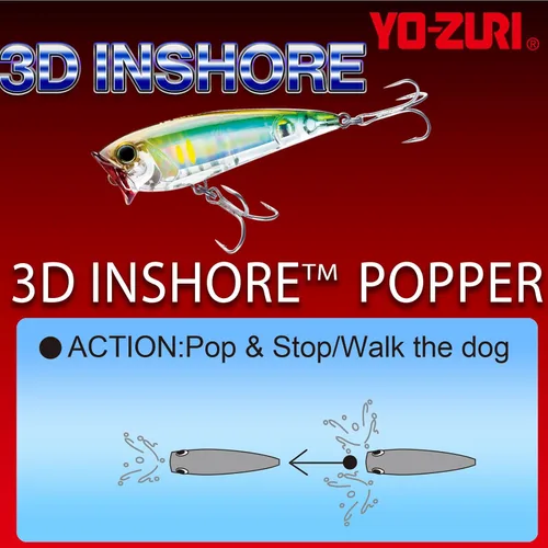 Vista 4 de YO-Zuri Señuelo de Saltwater 3D Inshore Twitch Bait (SS) 130mm Color: Peanut Bunker