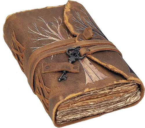 Vista 2 de cuero Libro de hechizos Hocus Pocus, libro de hechizos Hocus Pocus, regalos de utilería, decoraciones de Halloween, decoración de cuero, diario