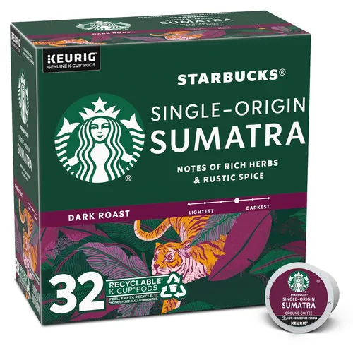 Vista 26 de Starbucks Dark Roast K-Cup Coffee Pods - Sumatra para Keurig Brewers - 24 unidades, paquete de 4