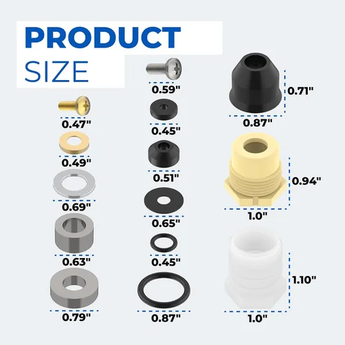 Vista 4 de Kit de reparación de hidrantes de pared Kit de reparación de grifos 500 400 300 Series Accesorios de piezas Interruptor de vacío a presión Grifo al