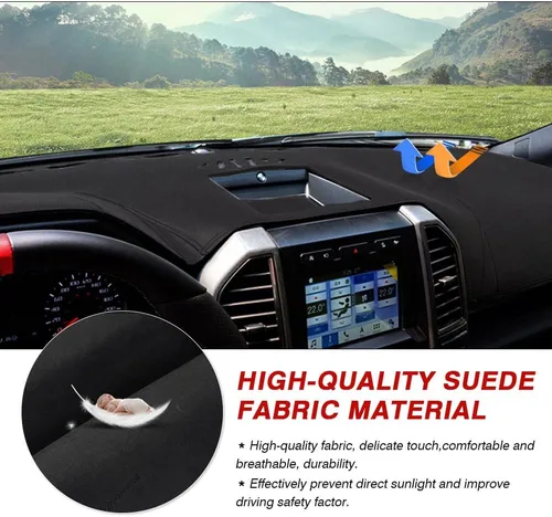 Vista 5 de CARTIST - Alfombrilla para salpicadero con protector de sol y UV para Ford F-150 F150 2015-2018 2019 2020, accesorios para tablero de salpicadero