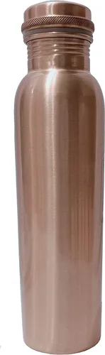 Botella de agua de cobre puro de 34 onzas, ayurvédica, 1 litro, a prueba de fugas, botella de oficina, botella de gimnasio, botella de yoga, hogar,