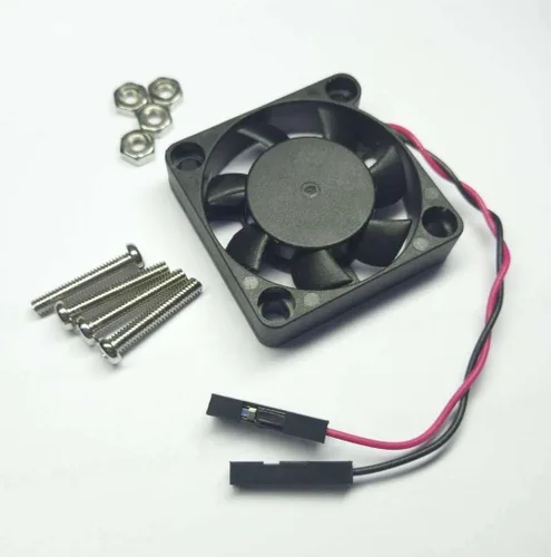 Vista 3 de Easycargo Ventilador Raspberry Pi 1.181x1.181x0.276 in, Ventilador de refrigeración Raspberry Pi sin escobillas 3.3V 5V DC Ventilador silencioso