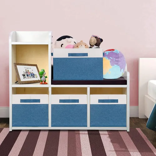 Vista 66 de GhvyenntteS Contenedores de almacenamiento extra grandes con tapas, cajas de almacenamiento plegables de tela con tapas y asas, cestas