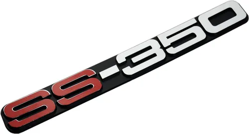 Vista 6 de 2 emblemas laterales de puerta 1988-2000 SS-350 Insignia 3D SS 350 de repuesto para rejilla EA 1500 SS (negro cepillado cromo rojo)