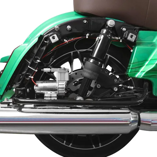 Vista 2 de Suspensión y tanque de aire trasero ajustable para Harley Touring 1994-2025 Bagger Road King, Road Glide, Street Glide, Electra Glide, Ultra-Classic