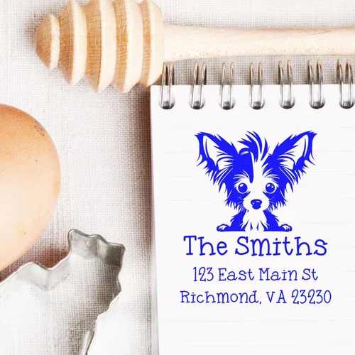 Vista 266 de Sello de alta calidad para cachorros Airedale Terrier – Sello de dirección personalizado – Ideal para los amantes de los perros – Elección de 5