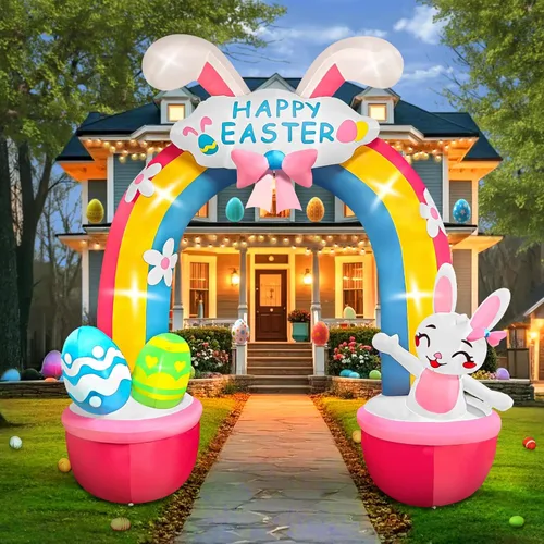 Vista 8 de Kalolary Arco inflable de Navidad de 12 pies para decoración al aire libre, muñeco de nieve azul, decoraciones de patio con luces LED integradas