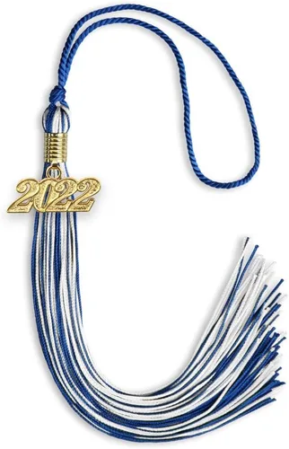 Vista 114 de Endea Graduation - Borla de doble color mixto con fecha dorada (negro/dorado antiguo, 2021)