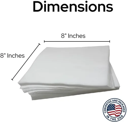 Estabilizador Lavable Soluble en Agua 20,32 x 20,32 cm Piezas Cortadas para Bordado a Máquina y a Mano - Compatible con Bastidores 4x4 100 Hojas de