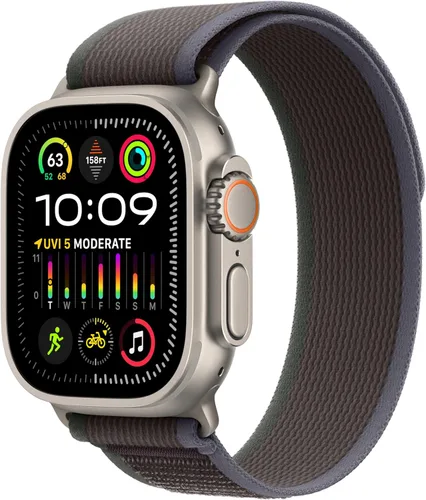 Vista 16 de Apple Watch Ultra 2 [GPS + Celular 49mm] Reloj inteligente con caja de titanio resistente y correa Alpine Loop Indigo Media. Rastreador de fitness