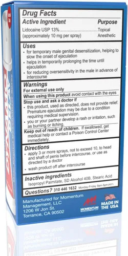 Vista 5 de Dynamo Delay Spray para hombres – 13% lidocaína anestésica para ayudarte a durar más tiempo en la cama – Paquete de 3 unidades Climax Control