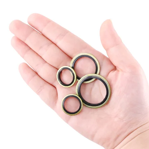 Vista 6 de Hilitchi Kit surtido de 180 piezas de arandela de aceite de sello métrico Dowty Bonded - 10 tamaños: M6 a M24