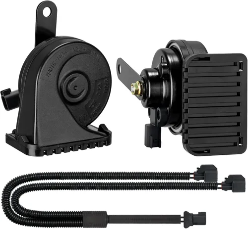 Vista 14 de Bocina de auto adecuada para Chevy/GMC/Ford 12V bocinas de coche ruidosas con parrilla protectora Bocina de caracol eléctrica de doble tono