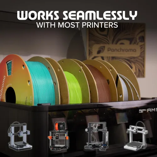 Vista 6 de Polymaker Panchroma - Filamento de ácido poliláctico mate, color negro carbón, 1/16 de pulgada (1.75 mm), 1 kg (2.2 libras), anteriormente Polyterra