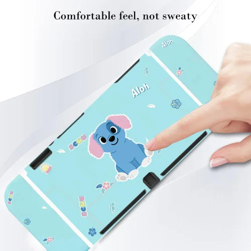 Vista 4 de PERFECTSIGHT Diseñada para Nintendo Switch OLED, funda protectora de TPU para niñas y niños, linda funda acoplable kawaii, compatible con Nintendo