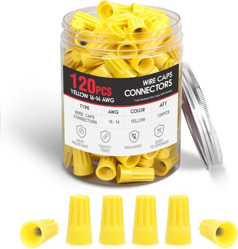 Vista 18 de Nilight Kit de conectores de cable rojo de 100 piezas, tapas de cable eléctrico de 14-12 AWG, inserto aislante, terminal de cable eléctrico