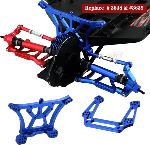 Vista 7 de Upgrades Part for 1/10 Slash 2WD,Stainless Steel Drive Shaft Axles CVD,Alloy Front Rear Arm,Caster Block,Steering Blocks,Rear Stub Axle