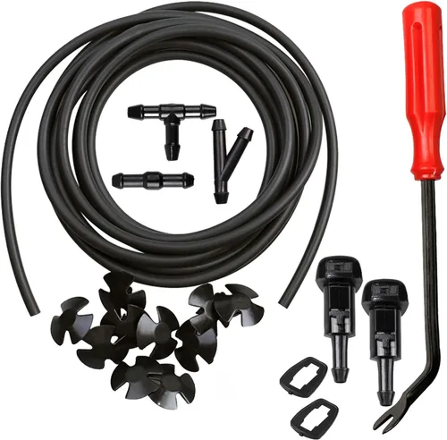 Vista 2 de Kit de boquillas para limpiaparabrisas - Boquilla rociadora de parabrisas para Chrysler Dodge ram, kit de manguera de boquilla para limpiaparabrisas