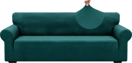 Vista 58 de ZNSAYOTX 1 Funda de silla Jacquard para sala de estar, funda de silla de alta elasticidad con brazos, antideslizante, apta para mascotas, funda