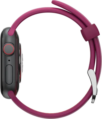 Vista 5 de OtterBox Correa para todo el día para Apple Watch de 1.496 in/1.575 in/1.614 in - Pulse Check (rosa baya/rojo)