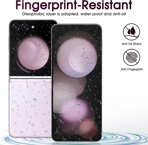 Vista 4 de 2 juegos de protectores de pantalla para Samsung Galaxy Z Flip 4, película interior de hidrogel de TPU + protector de pantalla frontal y trasera HD