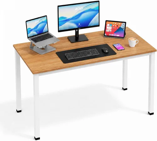 Vista 11 de Escritorio para computadora para espacio pequeño, moderno y simple, escritorio para computadora portátil, escritorio de estudio para oficina en Negro