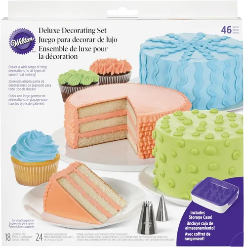 Wilton Kit de suministros de decoración de pasteles, decora golosinas con tu juego de herramientas de decoración organizado, bolsas de pastelería
