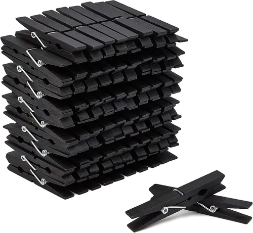 Juvale Pinzas de madera para colgar y lavar ropa interior - Pinzas de madera para manualidades y clips de fotos - Fuerte agarre de resorte y mini