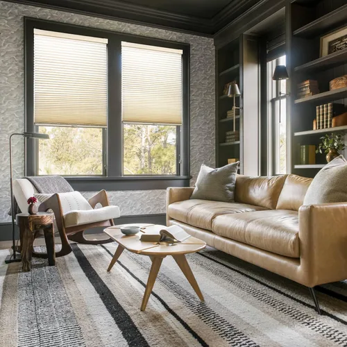 Vista 13 de LazBlinds Persianas celulares sin cordones, opacas personalizadas, 100 % bloqueo de luz, persianas plisadas para ventanas