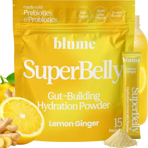 Vista 9 de Blume SuperBelly Paquetes de Salud Intestinal e Hidratación Para Llevar, Compatible con GLP-1, Sin Azúcar, con Prebióticos, Probióticos, Vinagre