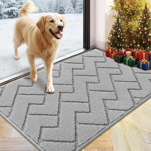 Vista 53 de hicorfe Tapete para puerta delantera para entrada exterior, 20 x 31.5 pulgadas, absorbente, resistente a la suciedad, tapetes de bienvenida