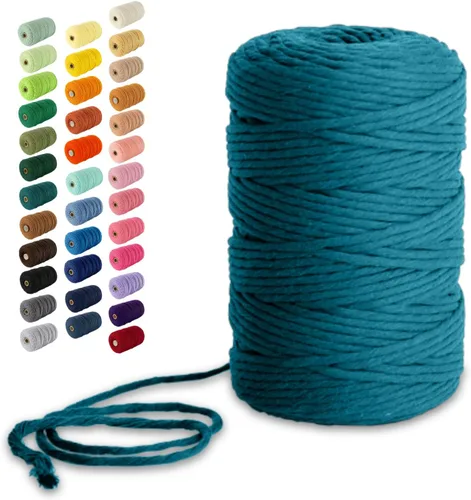 Vista 14 de Nook Theory Hilo de macramé de 3mm 109 yardas - Cuerda de macramé suave de 4mm, 5mm perfecta para nudos - Suministros de macramé para colgadores