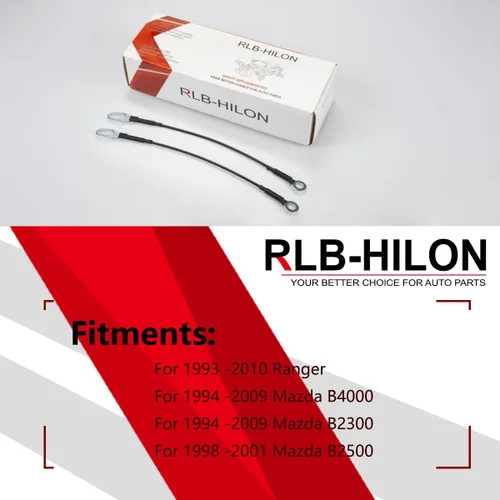Vista 3 de RLB-HILON Cable de puerta trasera Compatible con Ford Ranger de 1993 a 2008 y Mazda B2300 B3000 B4000 de 1994 a 2007, 2 piezas, tiras de soporte