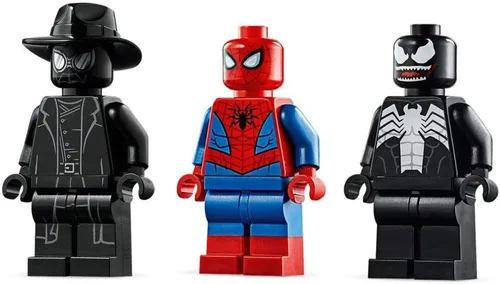 Vista 3 de LEGO Marvel Spider-Man Spider-Jet vs Venom Mech 76150 - Regalo de superhéroe para niños con minifiguras, Mech y Avión (371 piezas)