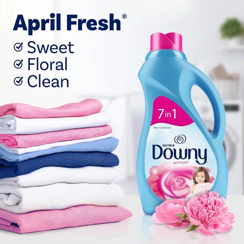 Vista 5 de Downy Ultra Laundry - Suavizante líquido para telas (acondicionador de telas), April Fresh, 44 onzas líquidas, 60 cargas