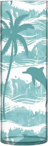 Green Dolphin Coconut Tree Plastic Vases 11.8 x 3.9 Inch decorative Tall Flower Vase Modern Entryway Shelf Housewarming jarron para centro de mesa