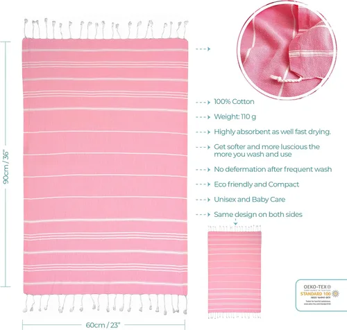 Vista 66 de Cacala Toallas de cocina 100% algodón turco, altamente absorbentes, suaves, de secado rápido, con lazo para colgar, para gimnasio, yoga, baño