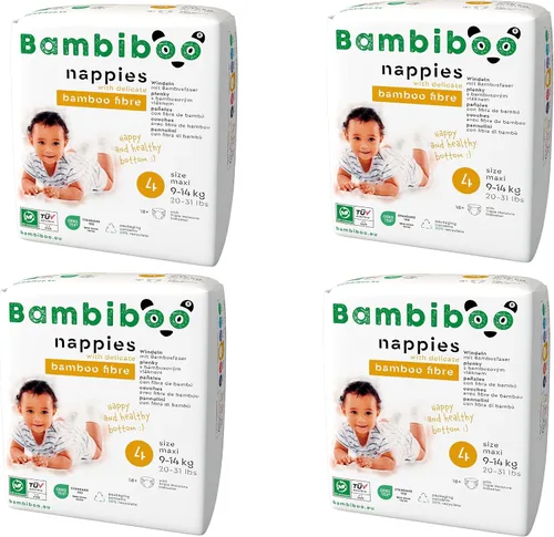 Set of 72 Skin-Friendly Baby Nappies with Soft Bamboo Fibre for Babies - Baby Nappies - Disposable Nappies - Protection for Skin - Very Absorbent