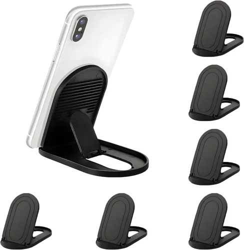 Vista 10 de Soporte para Teléfono Celular 6 Unidades, Soporte de Escritorio Plegable y Portátil para Teléfono Celular, Soportes Base Ajustables Universales