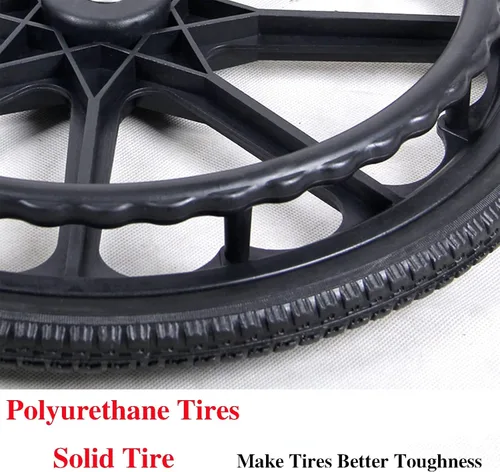 Vista 6 de (1PR, Negro) Rueda trasera de repuesto para silla de ruedas de 24x1 pulgadas, Conjunto de rueda trasera para sillas de ruedas de 16-18-20 pulgadas