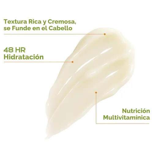 Vista 3 de Mascarilla capilar de queratina para cabello seco, dañado o largo, mascarilla de acondicionador profundo con proteínas, coco, jojoba y aceite