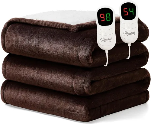 Vista 9 de Homemate Heated Blanket Electric Throw 50"x60" Heating Blanket ETL Cert 02 - Navy Blue