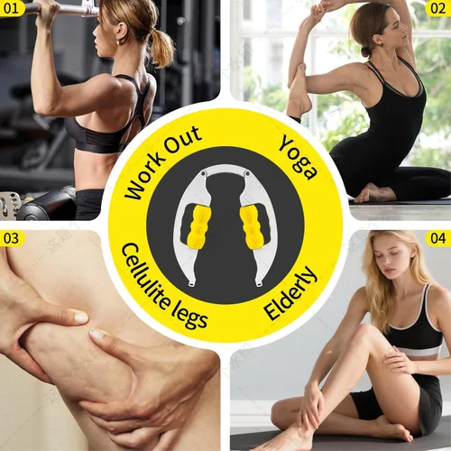 Vista 4 de Rodillo Masajeador para Celulitis y Drenaje Linfático, Rodillo de Espuma de Tejido Profundo para Masajes en Piernas, Manos, Muslos, Pantorrillas