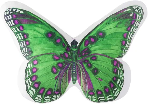 Vista 18 de JWH Almohada decorativa de mariposa 3D, almohada de animales estética, de peluche, funda de almohada con estampado de bonito cojín para cama, sofá