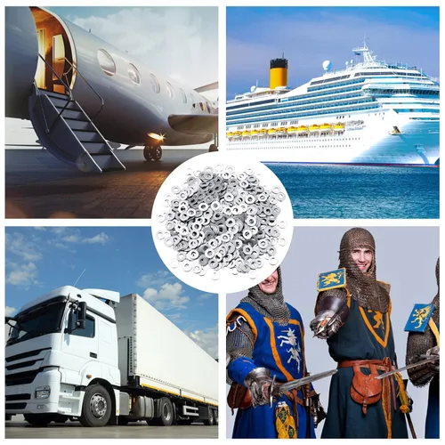 Vista 7 de Hanaive 600 arandelas de remache de aluminio de 1/4 x 1/2 pulgadas, arandelas de remache de acero inoxidable 304 planas de metal para tornillos