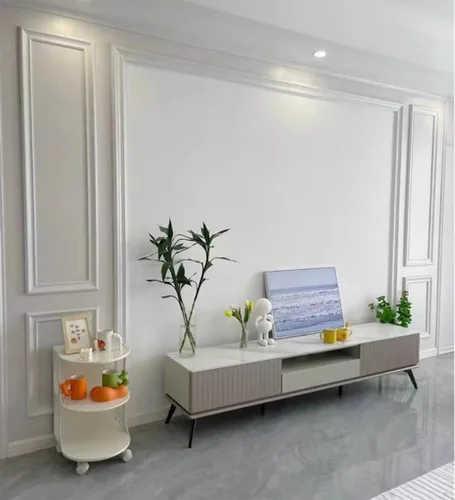 Vista 5 de Moldura de pared, flexible, despegar y pegar, moldura de panel de riel de silla, líneas de decoración de esquina para pared, piso, techo, espejo